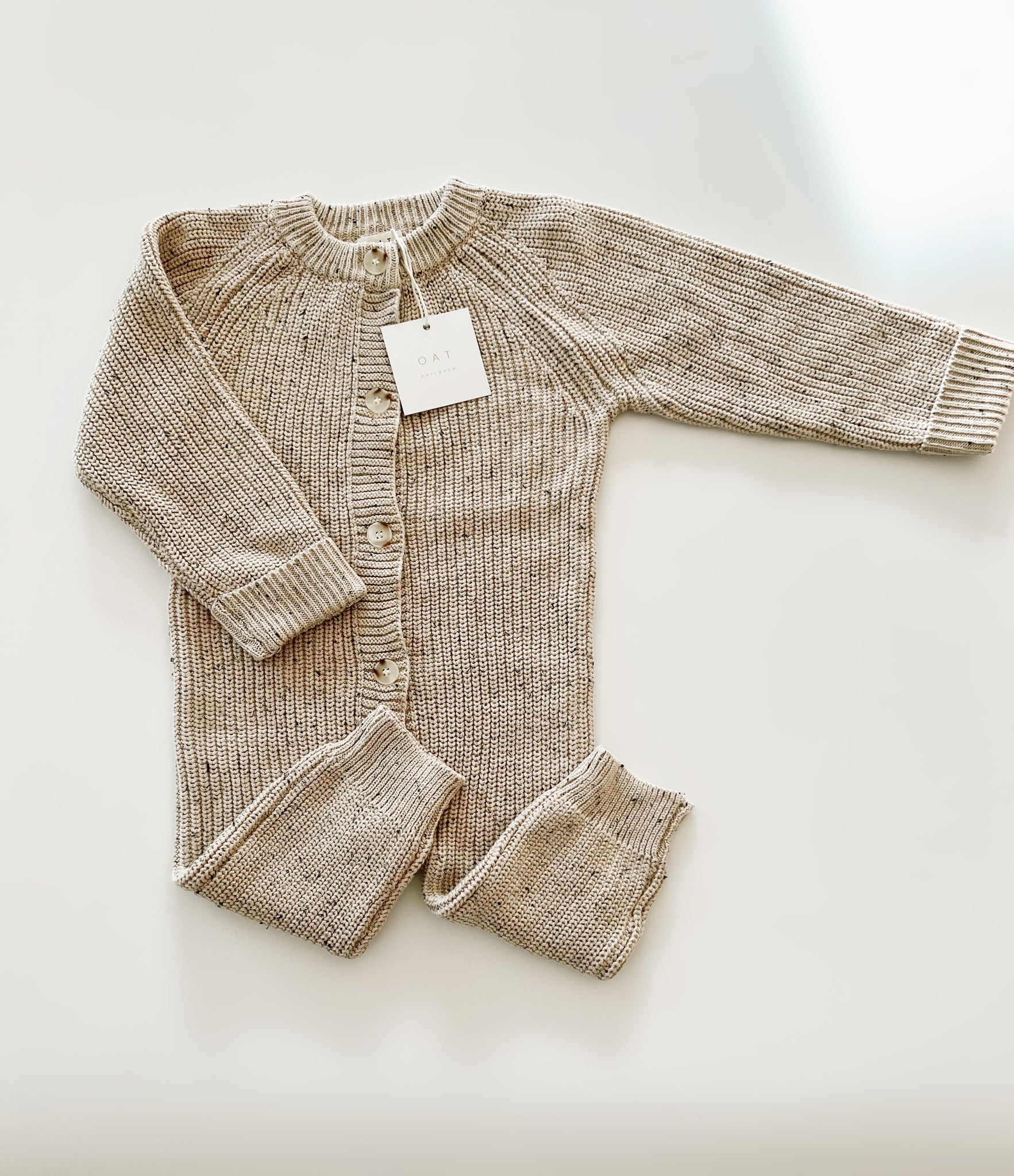 2/3Yラスト１点】Oat Fleck Chunky Knit Playsuit – Little Troupe